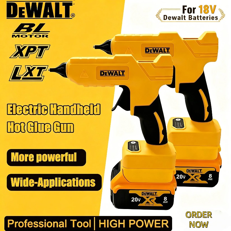 Hot Melt Glue Gun Cordless - Dewalt Kabellose Elektrische Handheißklebepistole Reparatur-DIY-Werkzeug Heißschmelzschweißgerät
