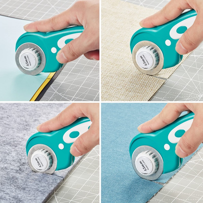 Rotary Cutter For Fabric 45Mm - Rollschneider 45mm Stoffschneidewerkzeug mit Griff Rollklinge
