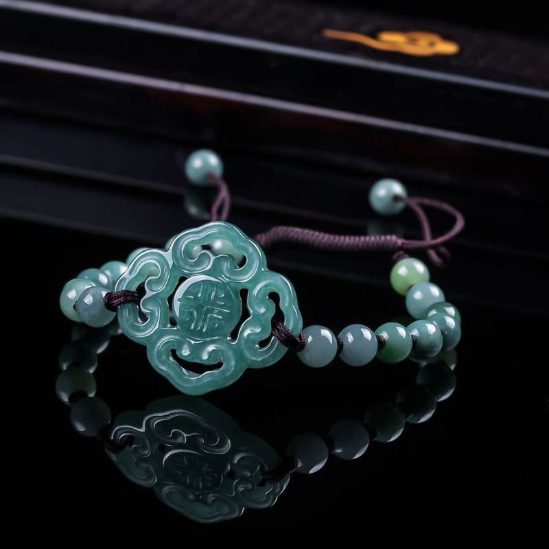 Beading - Natürliches Jadeit-Armband der Klasse A, originelles