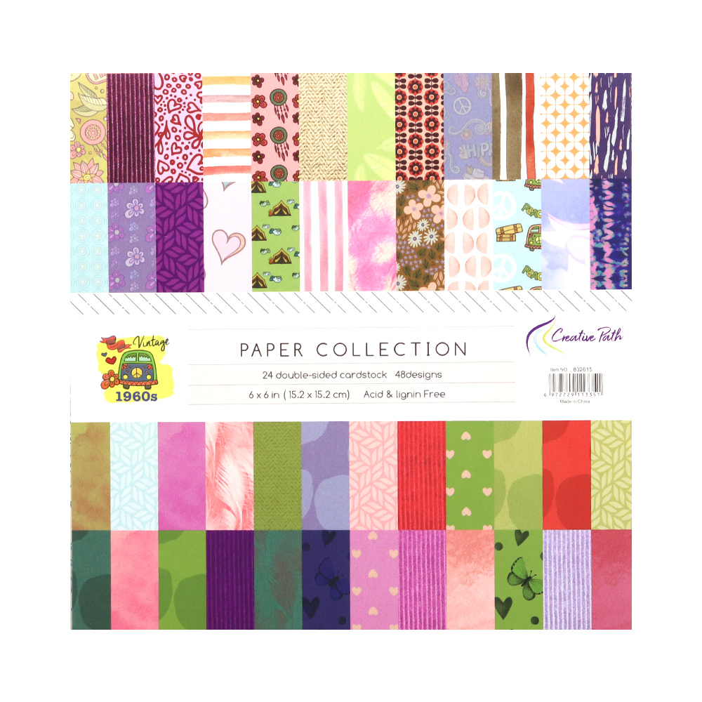 Vintage Junk Journal Scrapbooking Paper - Kreatives Vintage-Blumenmuster Scrapbook-Dekorpapier aus den 1960er