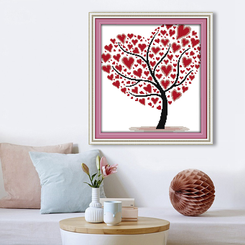 Cross Stitch Stamped Kits Beginners - Kreuzstich-Set, gestempelt, 11/16/14 CT, bedruckt, gezählte