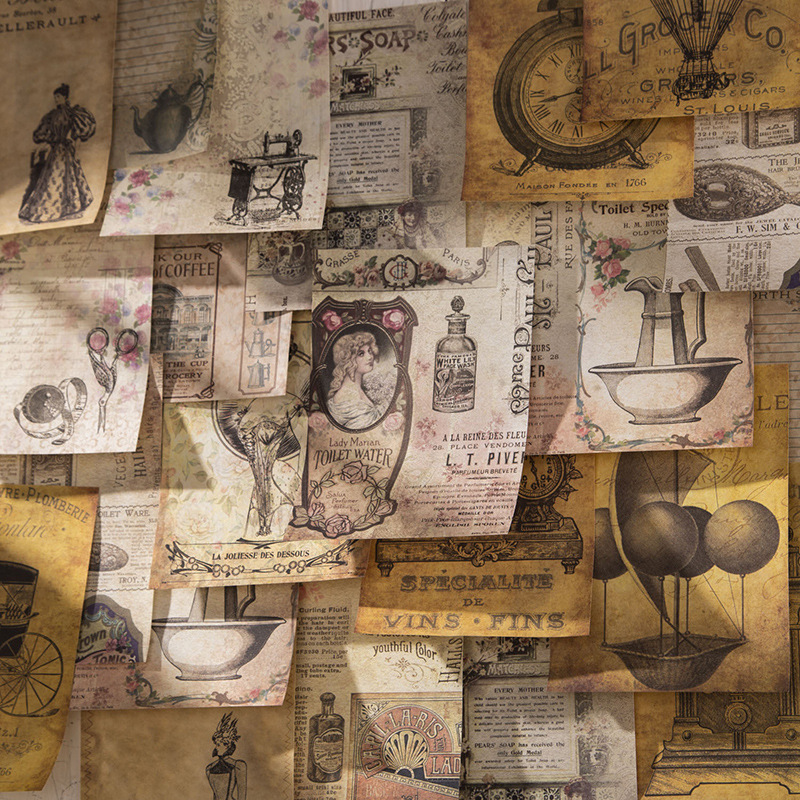 60 stücke Vintage Aufkleber Ma – Vintage Junk Journal Scrapbooking Paper Bewertung und Preis