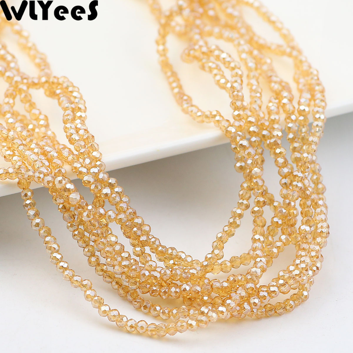 WLYeeS Flache runde goldene Ch – Glass Seed Beads 2Mm Jewelry Making Bewertung und Preis