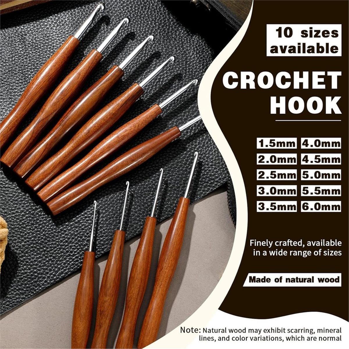 AT16 5-teiliges Häkelnadel-Set – Wooden Crochet Hooks Ergonomic Handle Bewertung und Preis