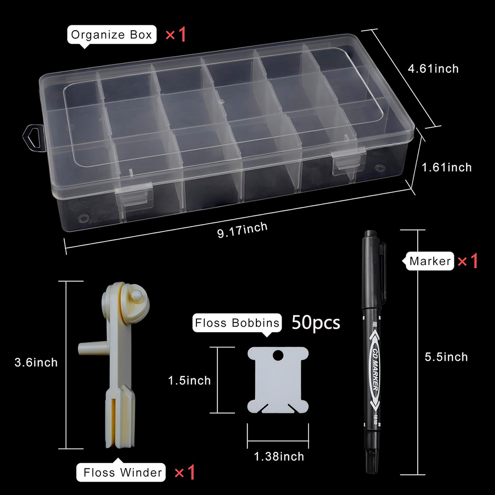 Stickgarn-Organizer mit 18 Fäc – Cotton Embroidery Thread Skeins Bewertung und Preis