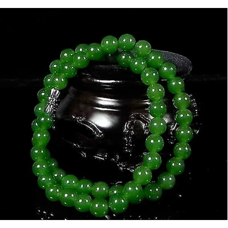 Echte natürliche grüne Perlen  – Beading Bewertung und Preis