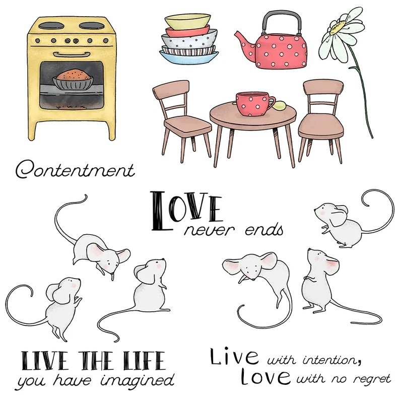 Suncraft Little Mouse & Kitche – Clear Silicone Stamps For Card Making Bewertung und Preis