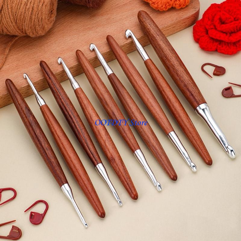 367A 8 Stück ergonomische Holz – Wooden Crochet Hooks Ergonomic Handle Bewertung und Preis