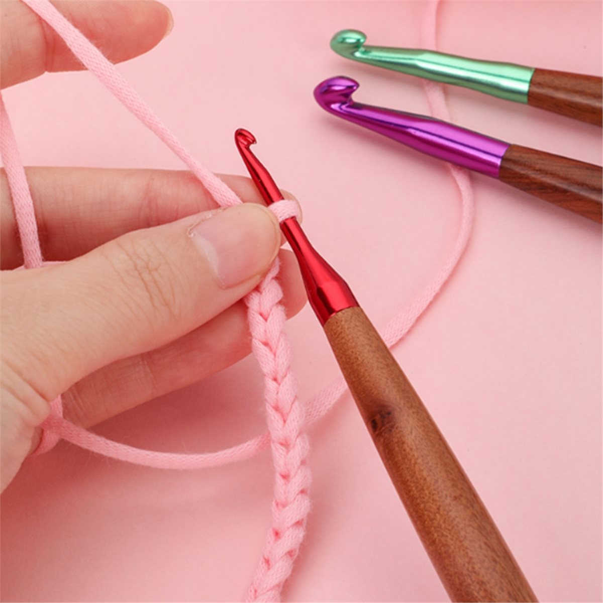 2026 Neues Häkelnadel-Set, Erg – Wooden Crochet Hooks Ergonomic Handle Bewertung und Preis
