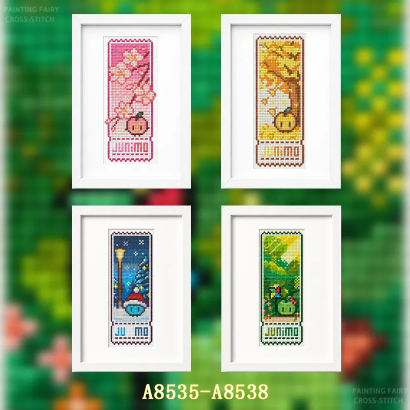 [A-Four Seasons Series] Anfäng – Cross Stitch Stamped Kits Beginners Bewertung und Preis