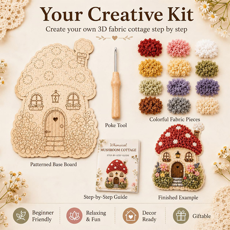 3D Pilzhaus Poke Art DIY-Set S – Craft Tools Bewertung und Preis