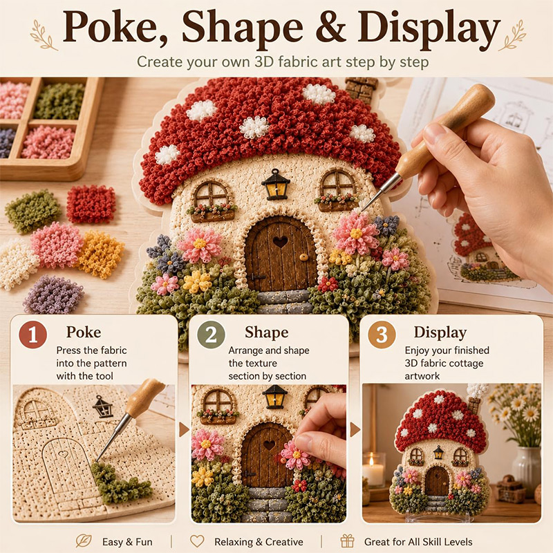 3D Pilzhaus Poke Art DIY-Set S – Craft Tools Bewertung und Preis