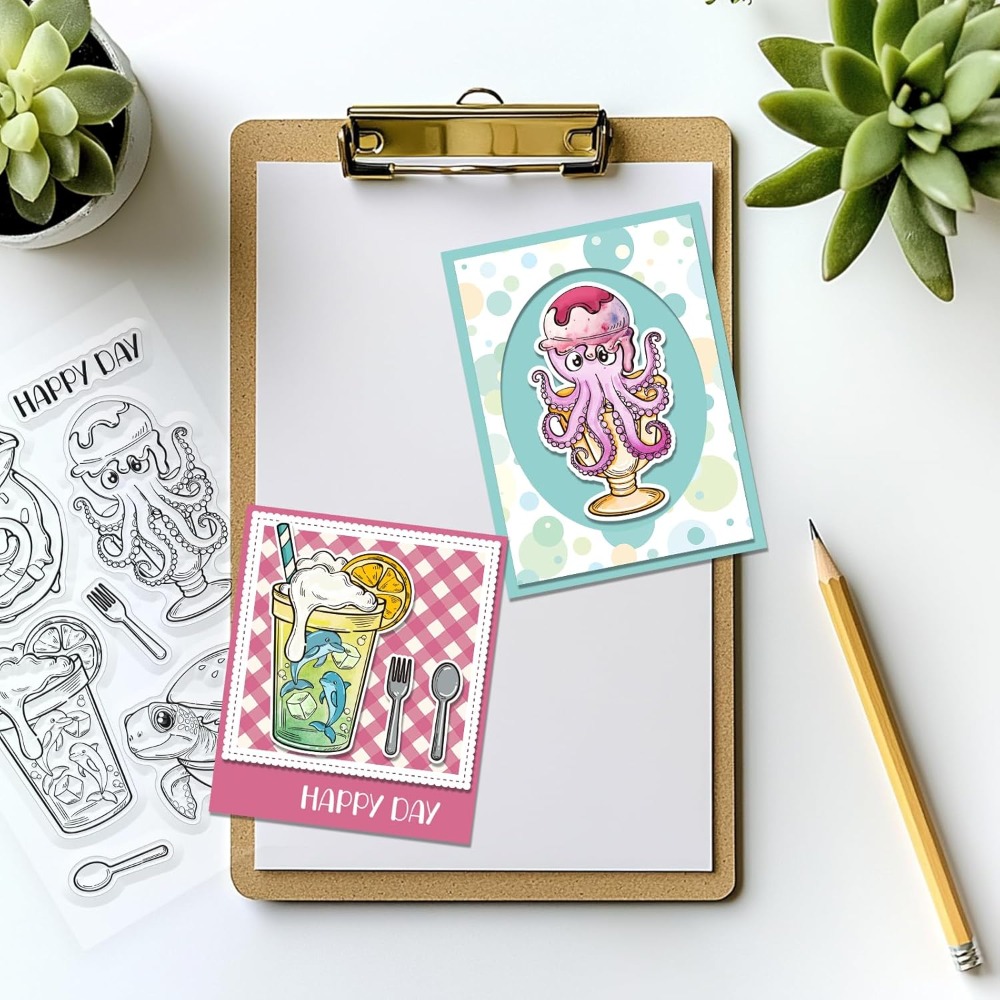 Transparente Stempel mit Meere – Clear Silicone Stamps For Card Making Bewertung und Preis