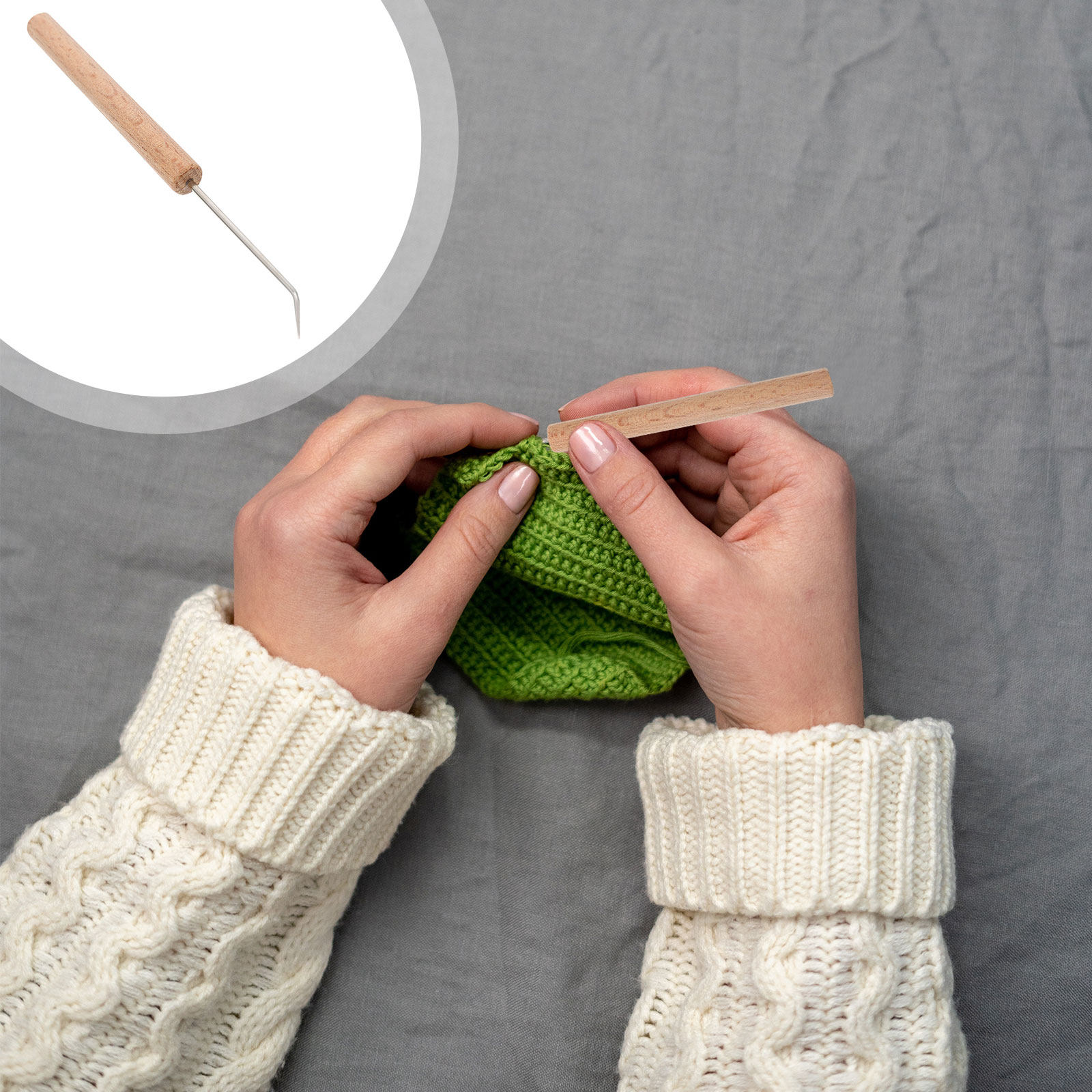 1 Stück Premium Holz-Häkelnade – Wooden Crochet Hooks Ergonomic Handle Bewertung und Preis