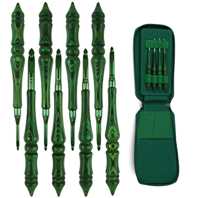 8-teiliges Häkelnadel-Set, 3,0 – Wooden Crochet Hooks Ergonomic Handle Bewertung und Preis