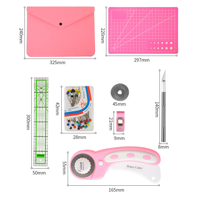 Rollschneider-Set Pink – Quilt – Rotary Cutter For Fabric 45Mm Bewertung und Preis