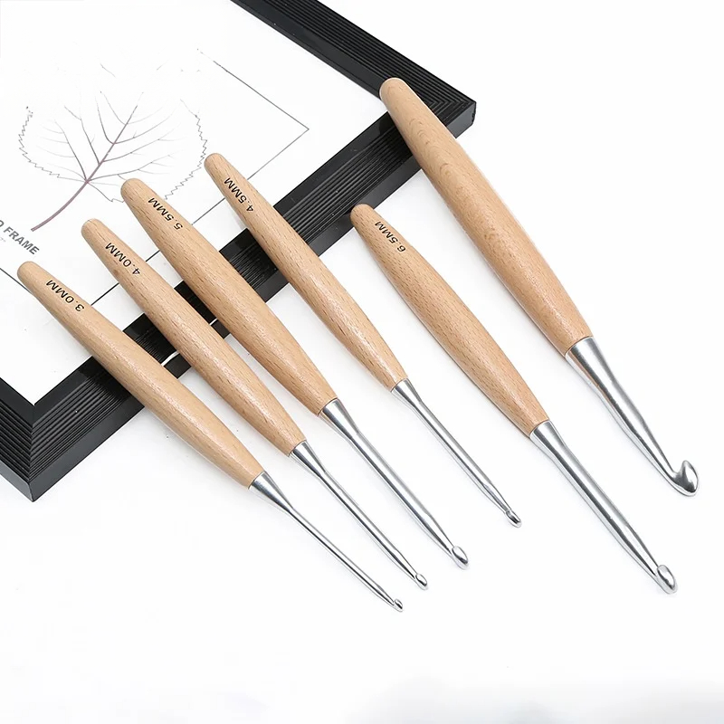 1/11 Stück Häkelnadeln mit Hol – Wooden Crochet Hooks Ergonomic Handle Bewertung und Preis