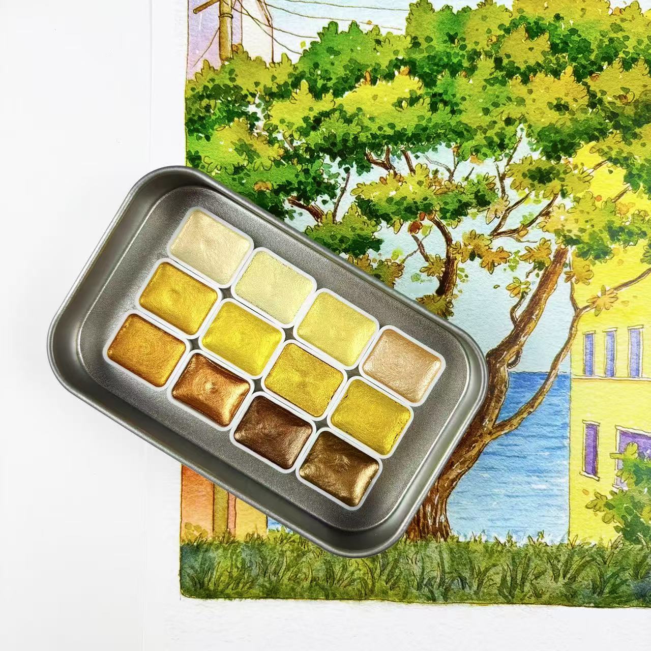 Ein kompletter Satz profession – Watercolor Paint Set Solid Pigment Bewertung und Preis